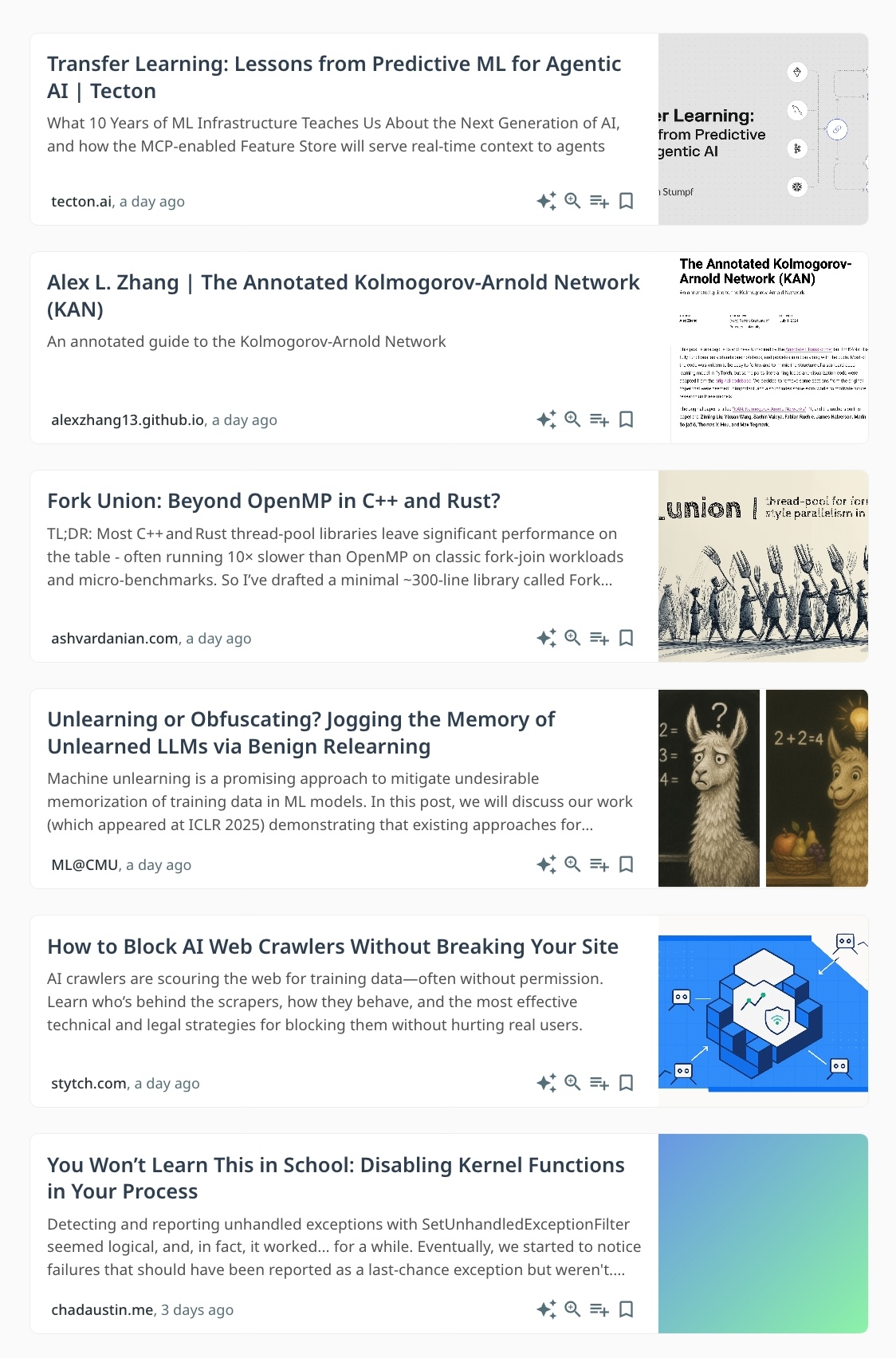 Blogboard interface